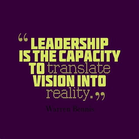 Picture » Warren Bennis quote about leadership.