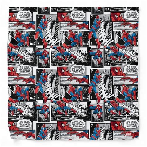 Spider-Man Comic Panel Pattern Bandana | Zazzle | Spiderman comic ...