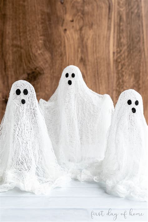 Easy Cheesecloth Ghosts Tutorial | First Day of Home