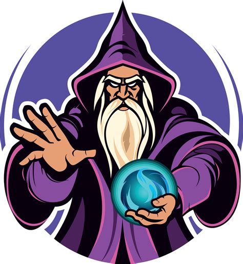 Wizard logo - illustration 22712274 Vector Art at Vecteezy