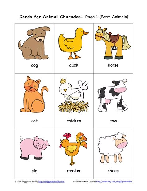 animal charades 1.pdf | Teach english to kids, Animal flashcards ...