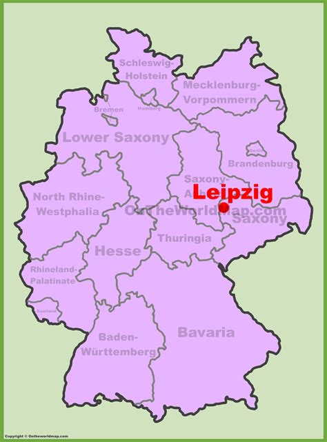 Leipzig location on the Germany map - Ontheworldmap.com