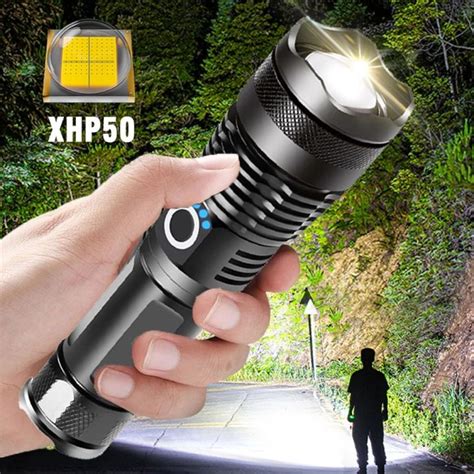 L-839 LED strong light rechargeable flashlight, 18650 battery, zoom, 5 ...