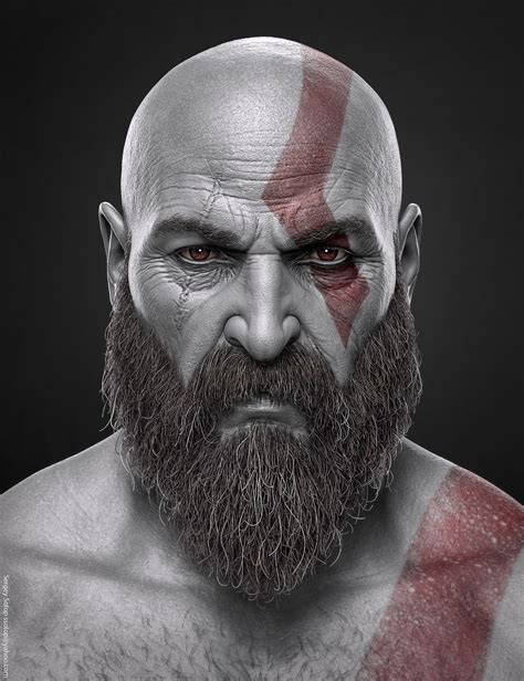 Kratos Face Tattoo