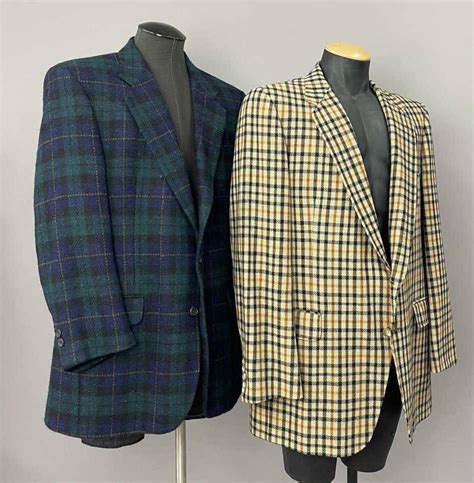 Two Daks Of London Vintage Plaid Wool Jackets Auction