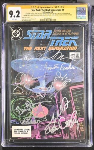 Star Trek : The Next Generation #1 DC Comics CGC SS 9.2 Cast Signed ...