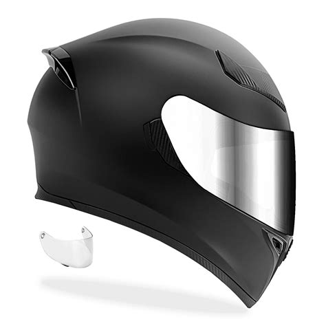 NEW Motorcycle Helmet DOT Full Face Matte Black + SHIELD OPTIONS - S M ...