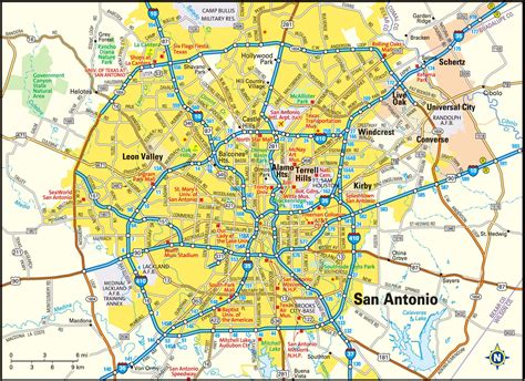 Map Of San Antonio Area