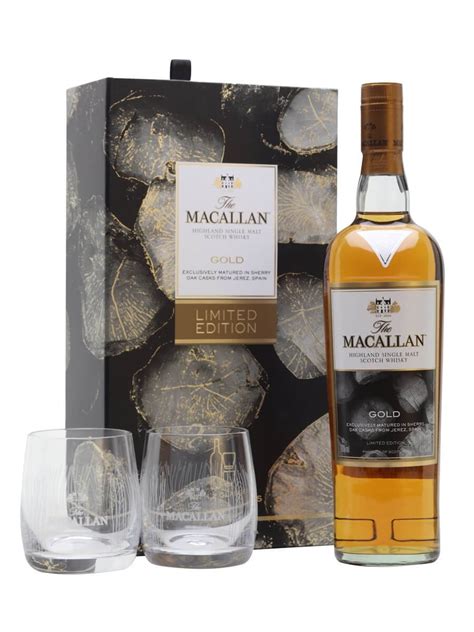 Macallan Gold + 2 Glasses Gift Set Scotch Whisky : The Whisky Exchange