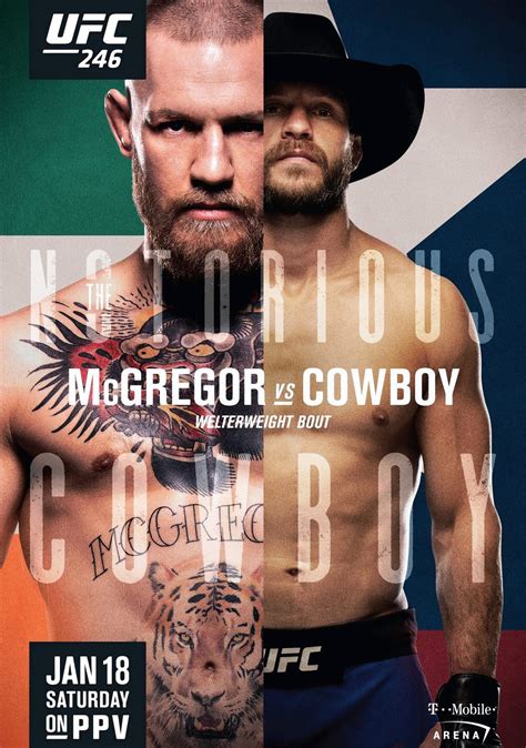 UFC 246 Conor McGregor vs. Donald Cowboy Cerrone Poster | prints4u