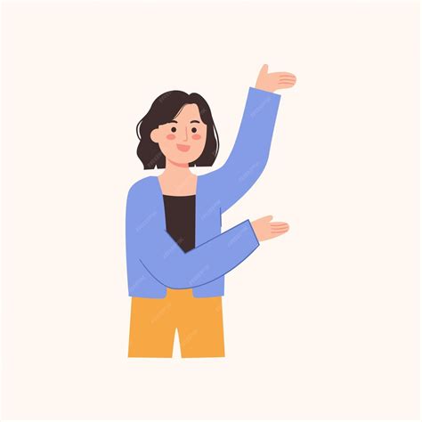 Premium Vector | Woman with pointing finger