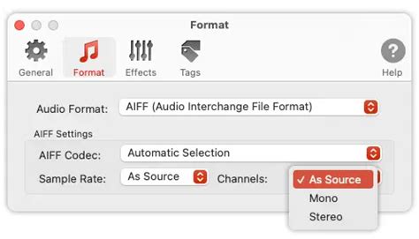 AIFF Format Settings in Audio Converters for Mac OS X - Amvidia