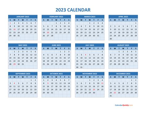 Calendar Year 2023 Calendar - Time and Date Calendar 2023 Canada