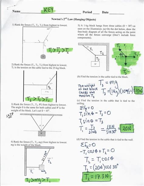 Force Problems # 3 - Physics and AP Physics 1