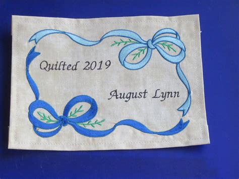 Custom Personalized Embroidered Quilt Label - Etsy