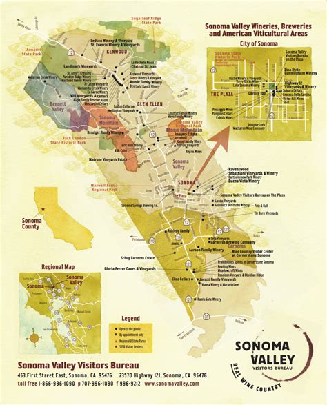 Sonoma Valley Wine Map - Best In Sonoma