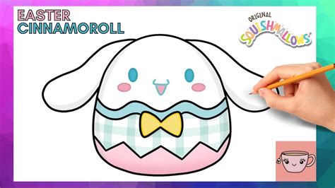 How To Draw Easter Cinnamoroll Squishmallow | Sanrio | Cute Easy Step ...