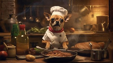 Premium AI Image | Chef dog cooking