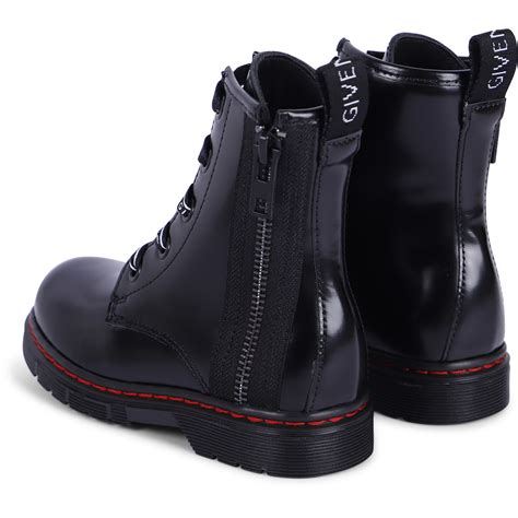 Givenchy Black Leather Combat Boots — BAMBINIFASHION.COM