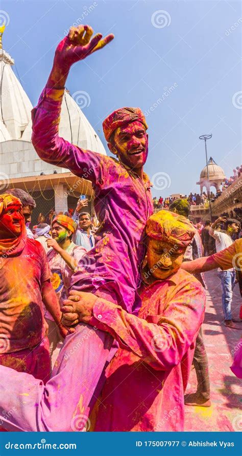 Mathura holi festival editorial photography. Image of nand - 175007977