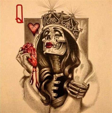 QUEEN OF HEARTS | Queen of hearts tattoo, Card tattoo designs, Heart tattoo