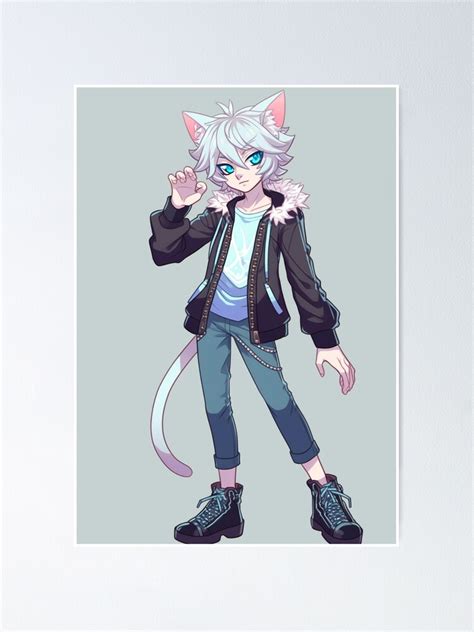 "Cute Furry Anime Boy Character Art" Poster for Sale by Ozy Art | Redbubble