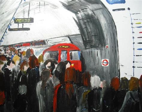 London Underground Subway Train Original Acrylic On Canvas Painting ...