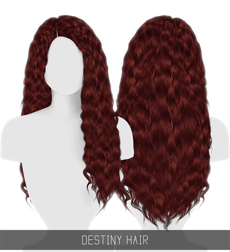 Simpliciaty: Destiny Hair ~ Sims 4 Hairs | Sims 4, Sims hair, Sims 4 ...