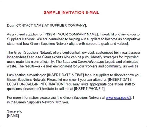 How To Write Invitation Email - Ackman Letter