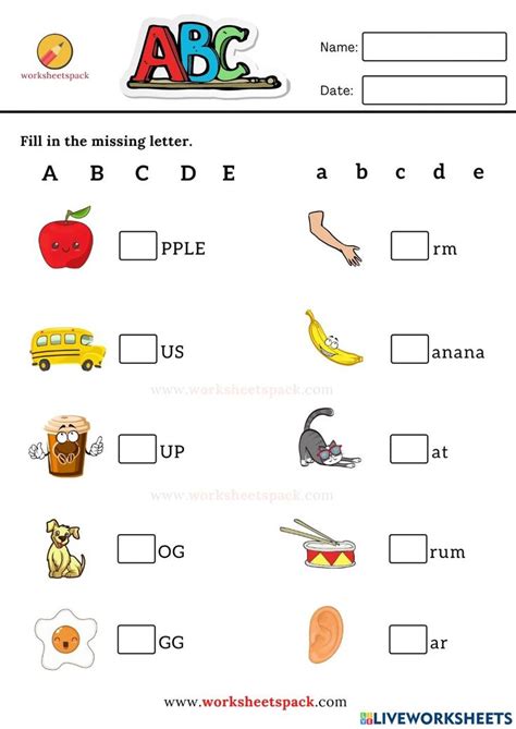 The alphabet online worksheet for Kindergarten. You can do the ...