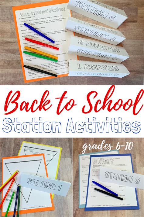 Back to School Station Activities | Back to school, School, Station ...