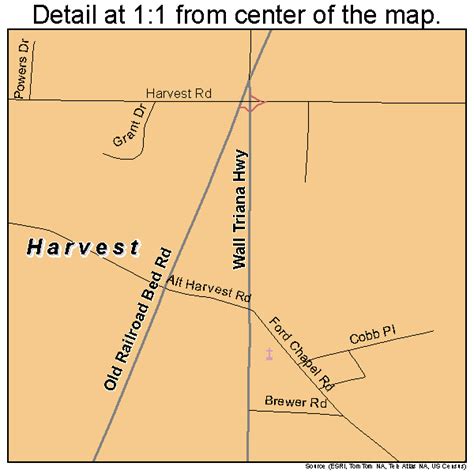 Harvest Alabama Street Map 0133472