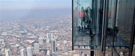 The Glass SkyDeck Ledge Of The Willis Tower Cracked With Vis