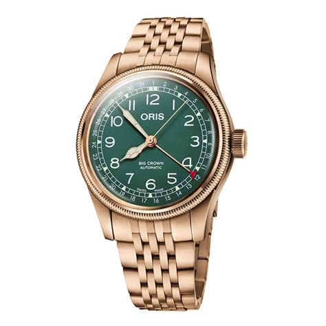 Oris Big Crown Pointer Date Green Dial Bronze Watch - Bellagio Jewellers