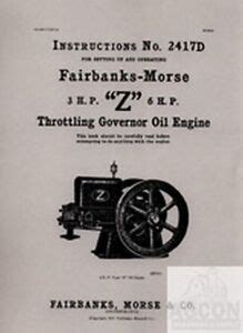 Fairbanks Morse Z 3 & 6 HP Hit & Miss Engine Manual | eBay