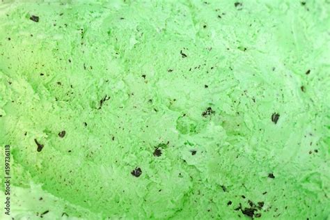 Ice cream texture, mint chocolate chips ice cream background Stock ...