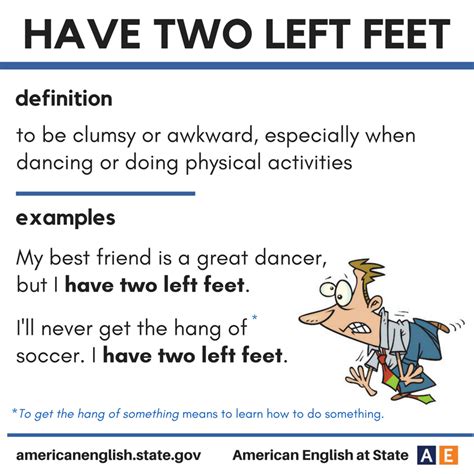 Expression: Have two left feet | Aprender inglês, Gramática, Dicas de ...