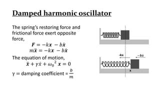 Damped harmonic oscillator | PPT