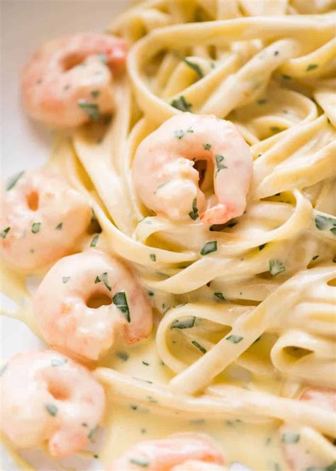 Creamy Garlic Prawn Pasta | RecipeTin Eats