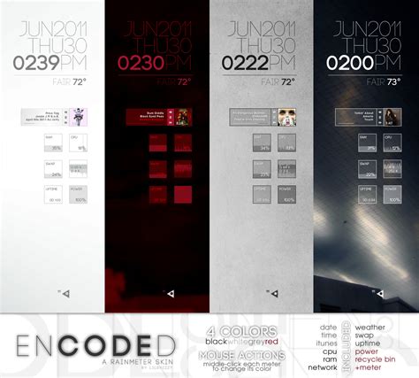 Rainmeter - Encoded v1.2.3 by lilshizzy on DeviantArt