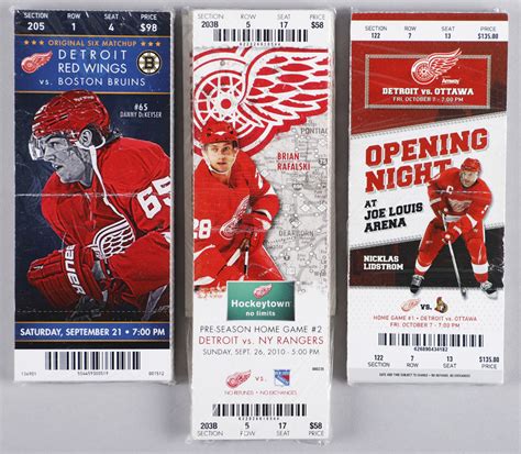 Lot Detail - Detroit Red Wings 1985-2014 Hockey Ticket Collection of 700+