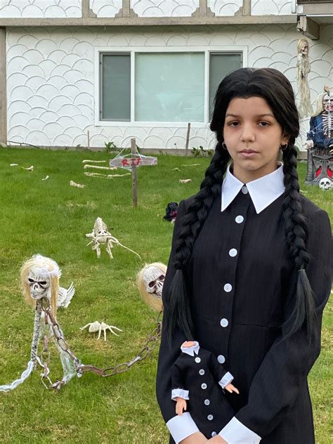 WEDNESDAY ADDAMS Girl's Costume & Wig Size 14 - Etsy