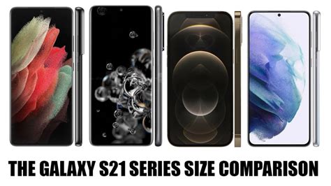 Samsung Galaxy S21 vs S21+ vs S21 Ultra size comparison with the S20 ...