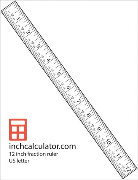 Printable Rulers - Free Downloadable 12" Rulers - Inch Calculator