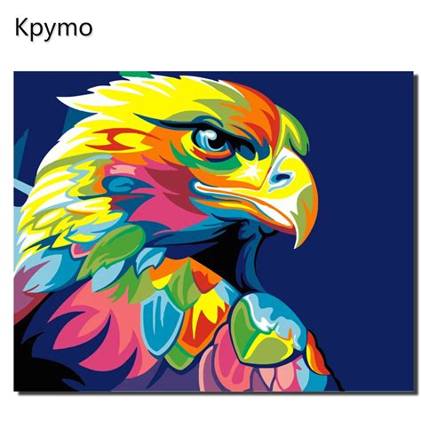 Kpymo Animals DIY Painting By Numbers Kits Picture Paint on Canvas ...