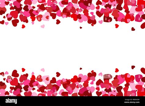 Flying heart confetti, valentines day background, romantic love simple ...