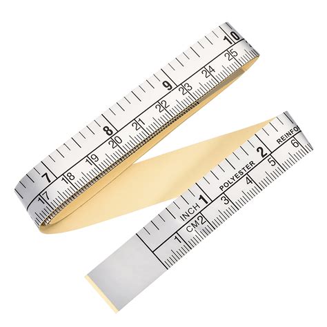 Adhesive Backed Tape Measure 24-Inch Peel and Stick Measuring Tape Inch ...