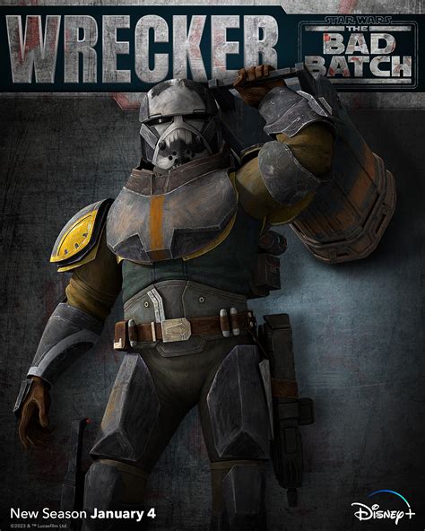 Wrecker Character Poster for The Bad Batch Season 2 Revealed - Jedi News