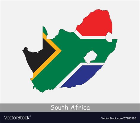 South africa map flag Royalty Free Vector Image