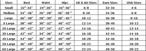 usa plus size chart mens clothing - Google Search